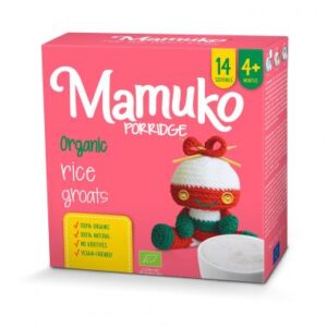 05 MAMUKO porridge. Organic rice groats, 4+ months, 240g, 14 servings.