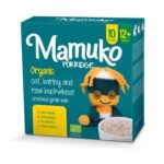 09 MAMUKO porridge. Organic mix of oat, barley and raw buckwheat crushed grain, 12+ months, 200g., 8 servings.