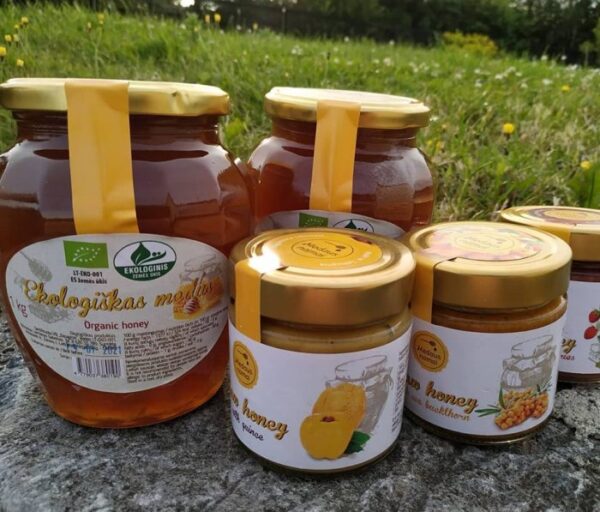 Organic raw fresh bee pollen, 100 g, glass