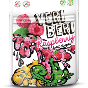 VERI BERI raspberry fruit stripes, box of 24 / VEGAN