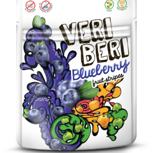 VERI BERI wild blueberry fruit stripes, box of 24 / VEGAN