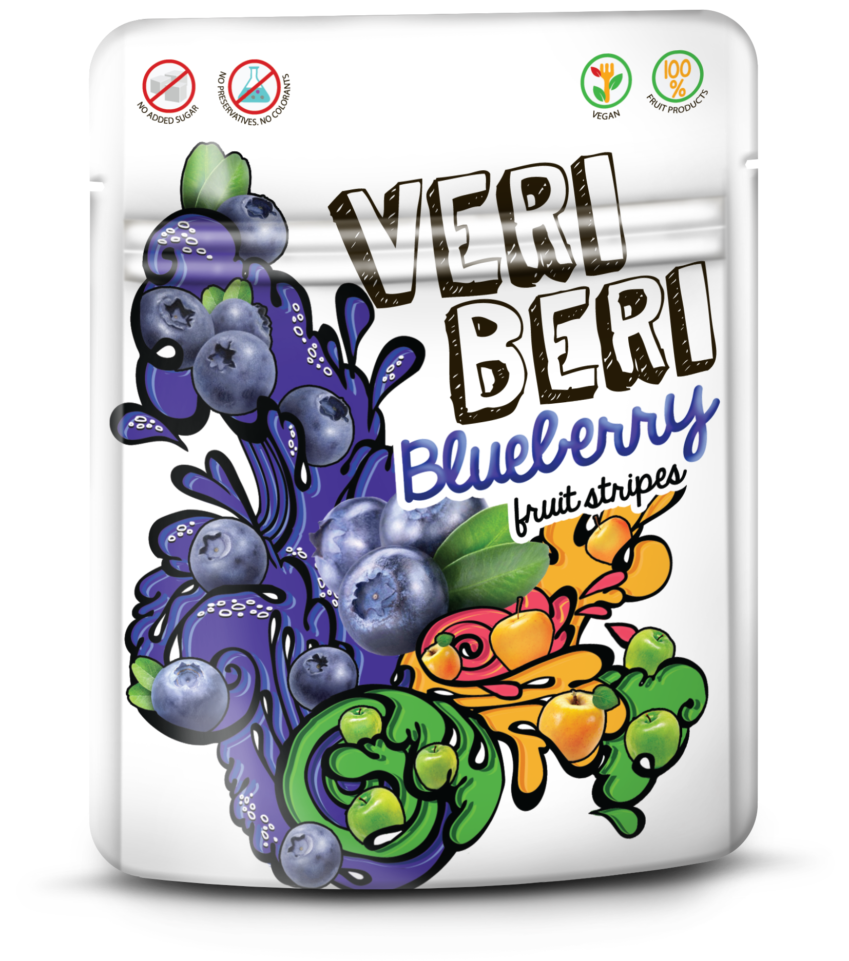 VERI BERI wild blueberry fruit stripes, box of 24 / VEGAN