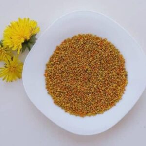 Organic raw fresh bee pollen, 100 g, glass