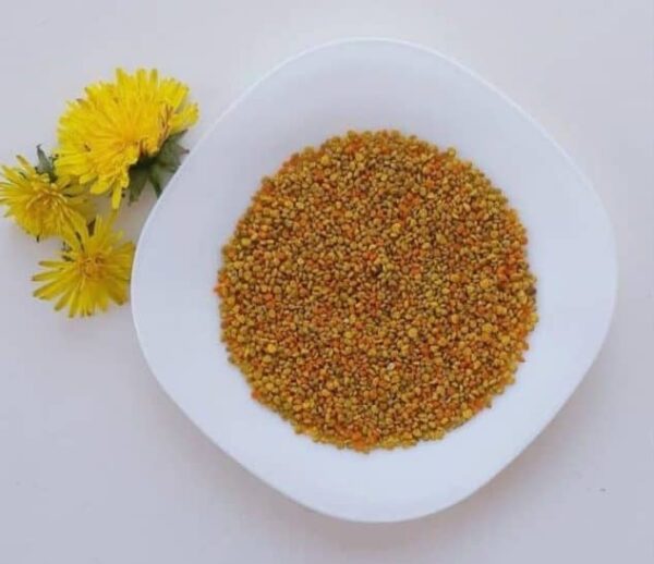 Organic raw fresh bee pollen, 100 g, glass