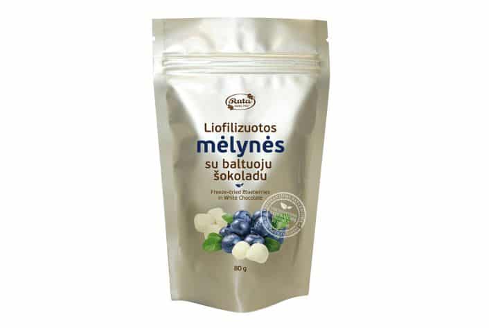 Freeze dried blueberries white chcolate
