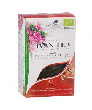 Organic Ivan Tea - Fermented Rosebay Willowherb Tea with Hawthorn Berries, 50g / VEGAN