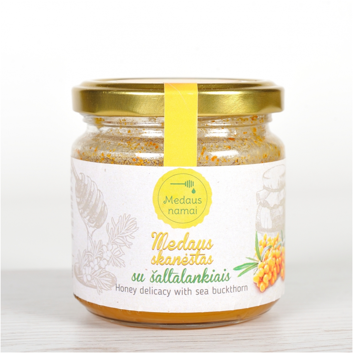 Raw honey with sea buckthorn, 200g Natures Pocket