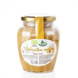 Organic raw honey, 1kg, glass