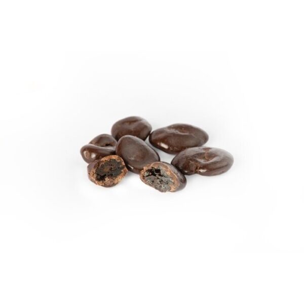 RŪTA Dark chocolate (75%) covered dried cherries, 100g - Image 2