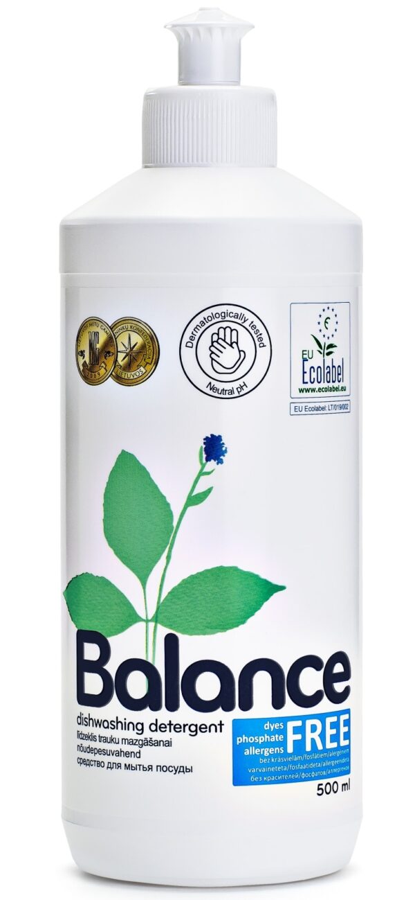 BALANCE Organic dish washing liquid 500ml - Image 1