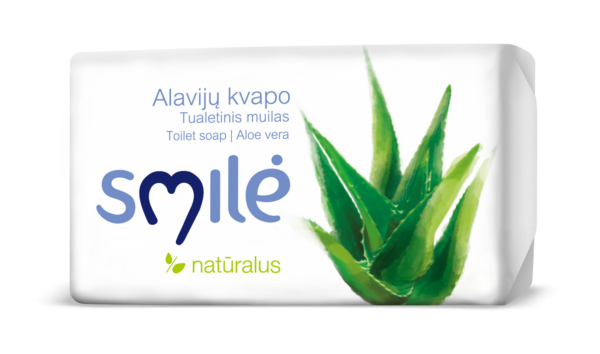SMILE Aloe bar soap with sweet almond oil, 90g - Image 1