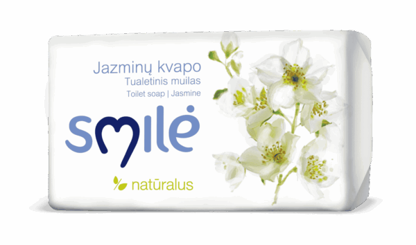 SMILE Jasmine bar soap with sweet almond oil, 90g - Image 1