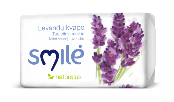 SMILE Lavender bar soap with sweet almond oil, 90g - Image 1