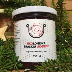 Genutės Uogainė organic strawberry jam 350ml / Best before 17.04.2025