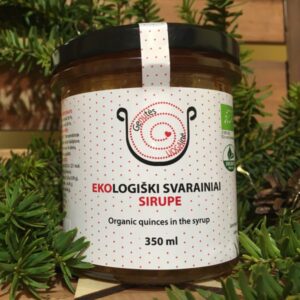 Genutės Uogainė organic quinces in syrup 350ml / Best before 11.06.2025
