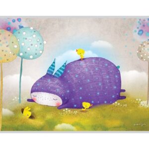 AMV159/134 Postcard  / sleeping bunny