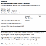 Swanson Ashwagandha Extract 450mg, 60 caps - Image 2