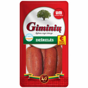 BIOVELA UM Giminiu Hot smoked sausages, 800g/ store collection only