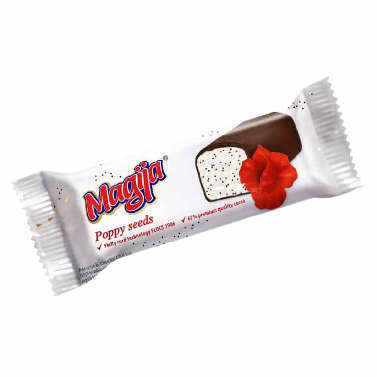 ŽEMAITIJOS curd cheese dessert Magija with poppy seeds, 24%, 45g/ store collection only - Image 1
