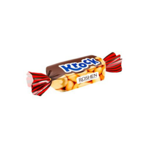 ROSHEN Krock chocolate coated sweet caramel with salty peanuts, by weight, 100g