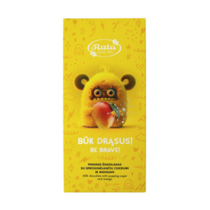 RŪTA Milk chocolate with popping sugar and mango "Bumciai" BE BRAVE!, 70g