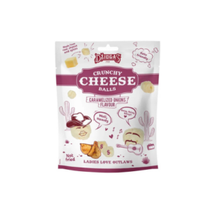 DŽIUGAS crunchy dried hard cheese balls with caramelized onion flavour, 50g
