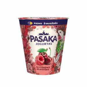 Pasaka Yoghurt With Cherries & Raspberries 2.5%, 370g / STORE COLLECTION ONLY