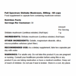SWANSON Full Spectrum Shiitake Mushroom 500mg, 60 caps - Image 2
