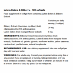 SWANSON Lutein Esters & Bilberry, 120 softgels - Image 2