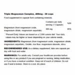 SWANSON Triple Magnesium Complex 400mg, 30 caps - Image 2