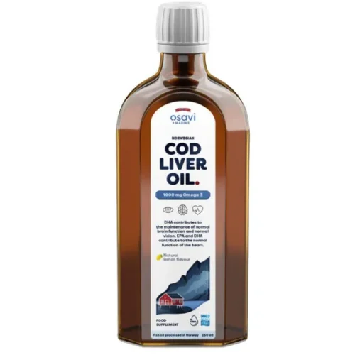 osavi-norwegian-cod-liver-oil-1000mg-omega-3lemon-250ml OSAVI Norwegian Cod Liver Oil, 1000mg Omega 3 (Lemon) - 250 ml. - Image 1
