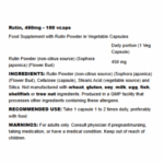 NOW FOODS Rutin, 450mg 100 vcaps - Image 2